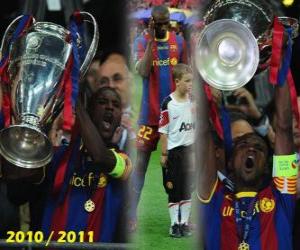 Puzzle Ερίκ Αμπιντάλ συγκέντρωση ως καπετάνιος Κύπελλο, Champions League 2010-2011